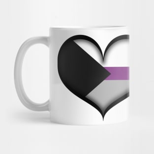 Large Vector Heart in Demisexual Pride Flag Colors Mug